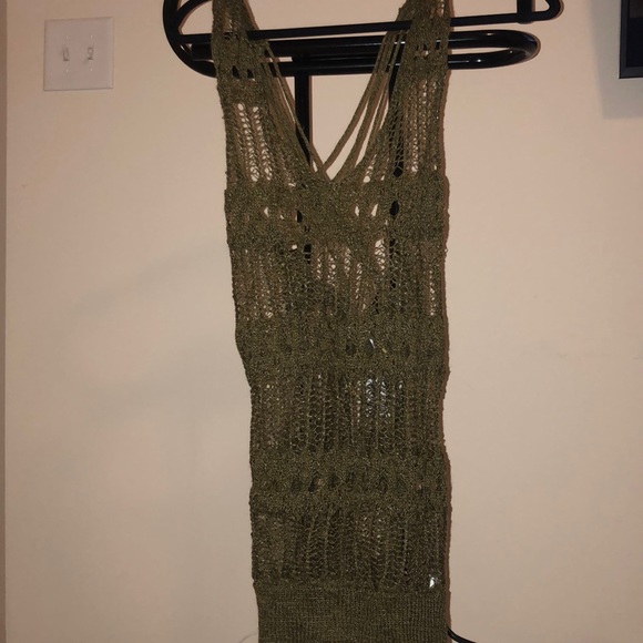 olive green swim cover up